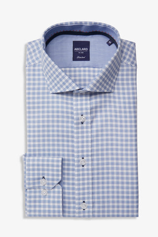 Abelard | Luxe Oxford Check Business Shirt Slim - Peter Shearer Menswear - [variant_option1] - [variant_option2] - [variant_option3]