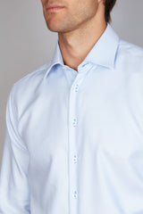 Abelard | Twist Yarn Dogstooth Business Shirt Slim - Peter Shearer Menswear - [variant_option1] - [variant_option2] - [variant_option3]