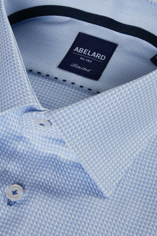 Abelard | Twist Yarn Dogstooth Business Shirt Slim - Peter Shearer Menswear - [variant_option1] - [variant_option2] - [variant_option3]