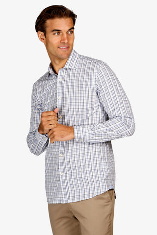 Brooksfield | Check Dress Shirt Slim Fit - Peter Shearer Menswear - [variant_option1] - [variant_option2] - [variant_option3]
