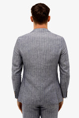 Brooksfield | Subtle Stripe Linen Blazer - Peter Shearer Menswear - [variant_option1] - [variant_option2] - [variant_option3]