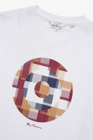 Ben Sherman | Fractured Gingham Target Tee - Peter Shearer Menswear - [variant_option1] - [variant_option2] - [variant_option3]