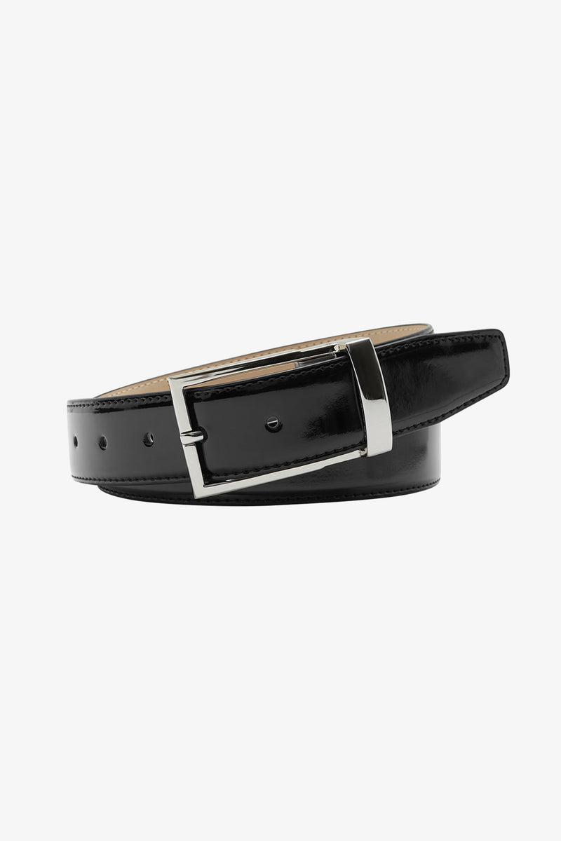 Buckle | Carrera Patent Leather Belt - Peter Shearer Menswear - [variant_option1] - [variant_option2] - [variant_option3]