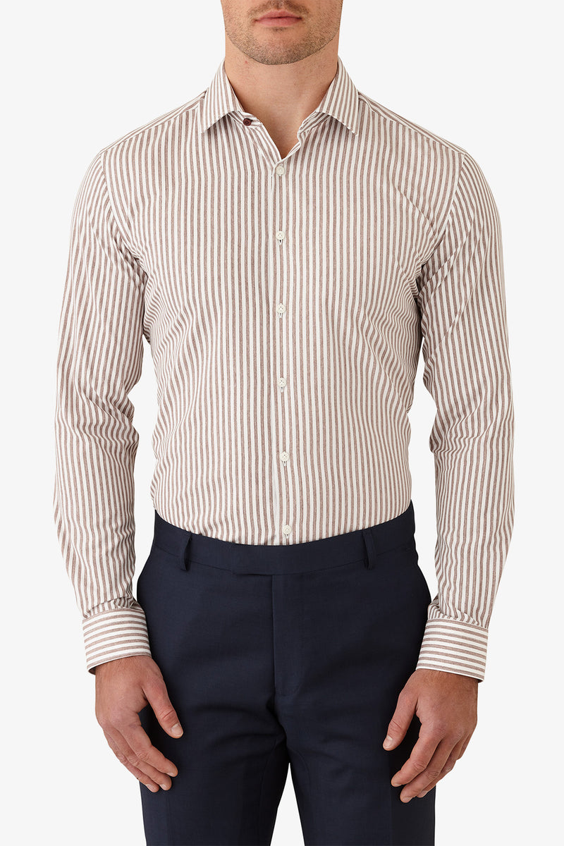 Gibson | Y/D Stripe Floyd Dye Motion Shirt - Peter Shearer Menswear - [variant_option1] - [variant_option2] - [variant_option3]