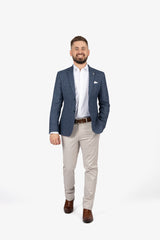 Gibson | Accelerator Linen Look Check Jacket - Peter Shearer Menswear - [variant_option1] - [variant_option2] - [variant_option3]
