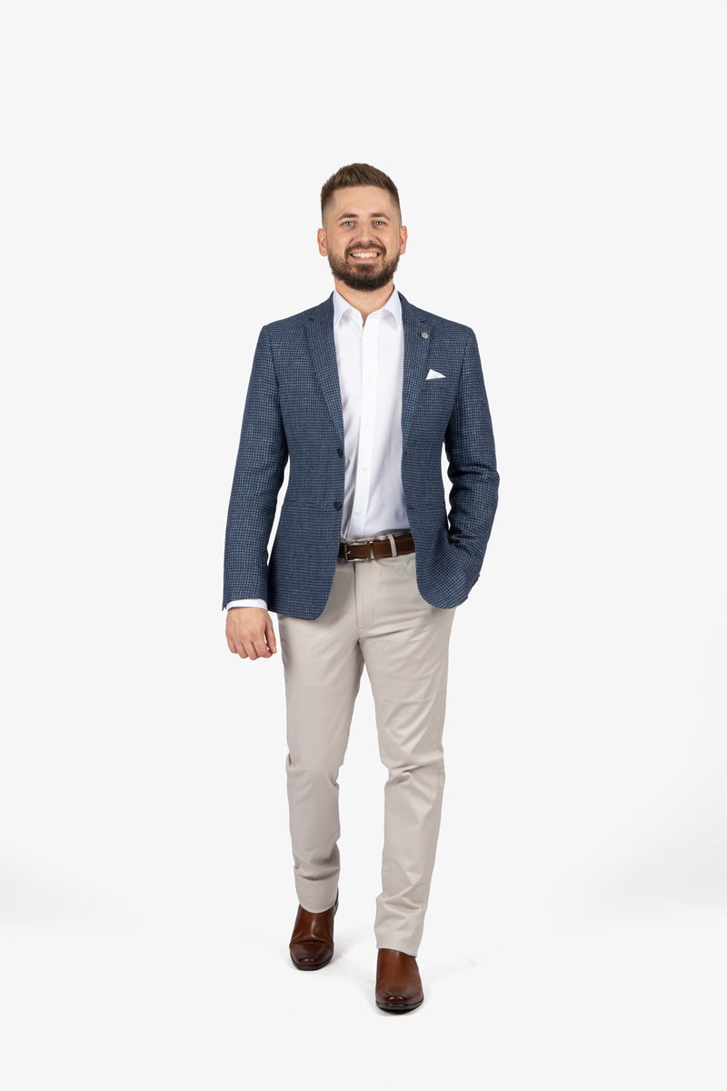 Gibson | Accelerator Linen Look Check Jacket - Peter Shearer Menswear - [variant_option1] - [variant_option2] - [variant_option3]