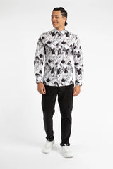 James Harper | Ink Floral Casual Shirt - Peter Shearer Menswear - [variant_option1] - [variant_option2] - [variant_option3]