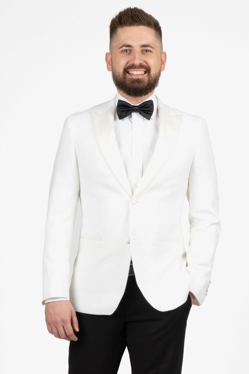 Gibson | Quantum Dinner Jacket White Lapel - Peter Shearer Menswear - [variant_option1] - [variant_option2] - [variant_option3]