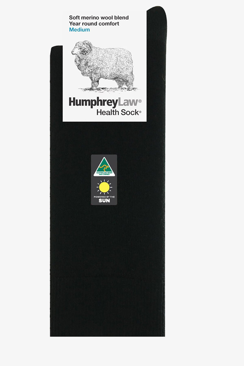 Humphrey Law | 60% Merino Wool Health Sock Black NO 