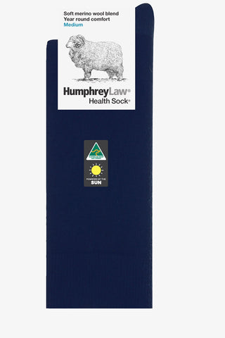 Humphrey Law | 60% Merino Wool Health Sock Navy SS 