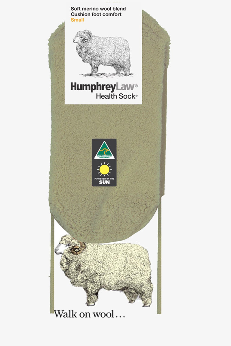 Humphrey Law | 70% Fine Merino Wool Cushion Sole Health Socks Antelope NO 