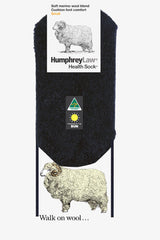 Humphrey Law | 70% Fine Merino Wool Cushion Sole Health Socks Black NO 