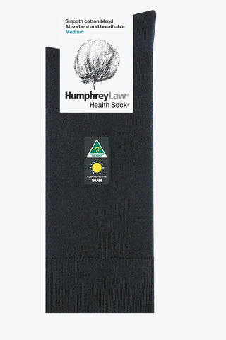 Humphrey Law | 85% Mercerised Cotton Health Sock Charcoal SS 