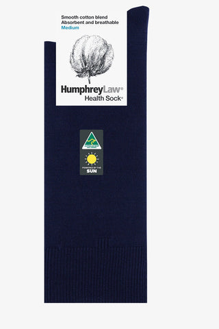 Humphrey Law | 85% Mercerised Cotton Health Sock Navy SS 