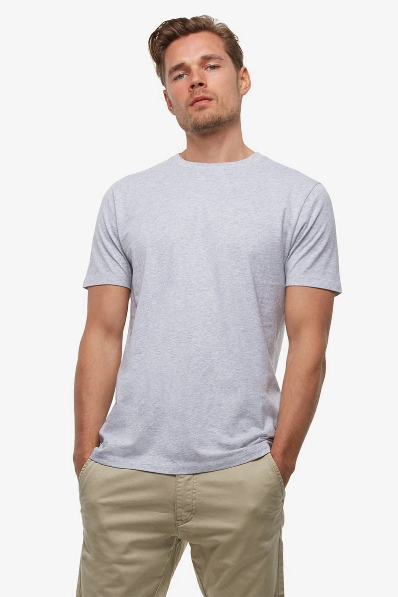 INDUSTRIE | THE BASIC CREW TEE Light Grey Marle XS 