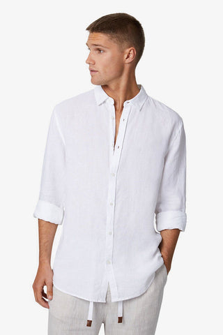 Industrie | The Tennyson Linen Shirt White S 