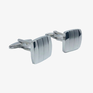 James A'delin | Cufflinks Silver Brushed Silver EA 